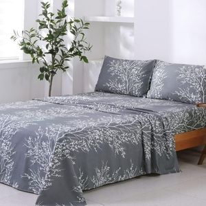 NEW Vaulia Soft Microfiber Blossom Branches and Leaves Print Pattern Sheet Sets